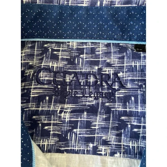 Cuadra Style Legacy Blue Graphic Print Long Sleeve Shirt Mens‎ Size XL